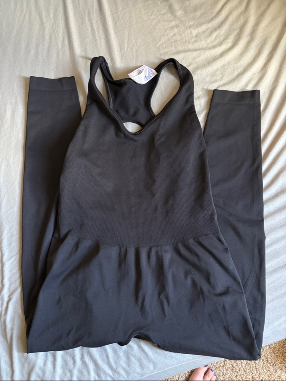 Gymshark Black Racerback Workout Jumpsuit
